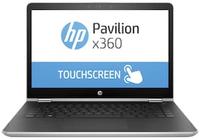 Voucher For HP Pavilion X360 14-BA077TU Convertible Laptop (7th Gen Intel i3/14/4GB DDR4/1TB/Win 10/MS Office Home and Student 2016) Natural Silver