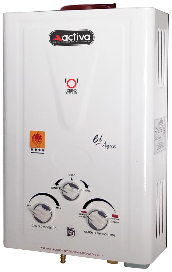 

ACTIVA AQUA 6 L Gas Water Geyser (White)