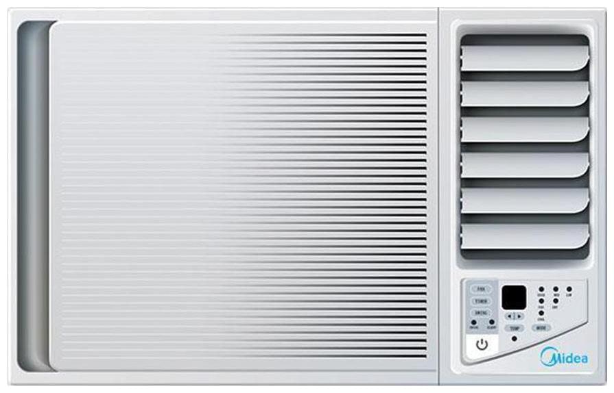 Carrier 1 Ton 3 Star Window AC MIDEA, White