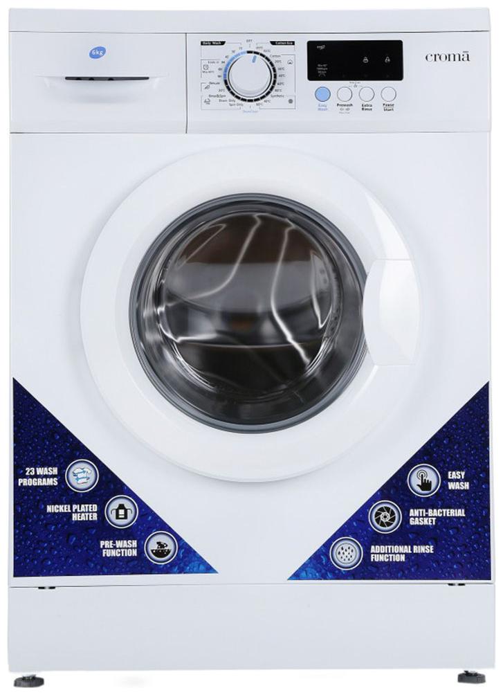 

Croma 6 kg Fully Automatic Front Load Washer with dryer - CRAW0151 White