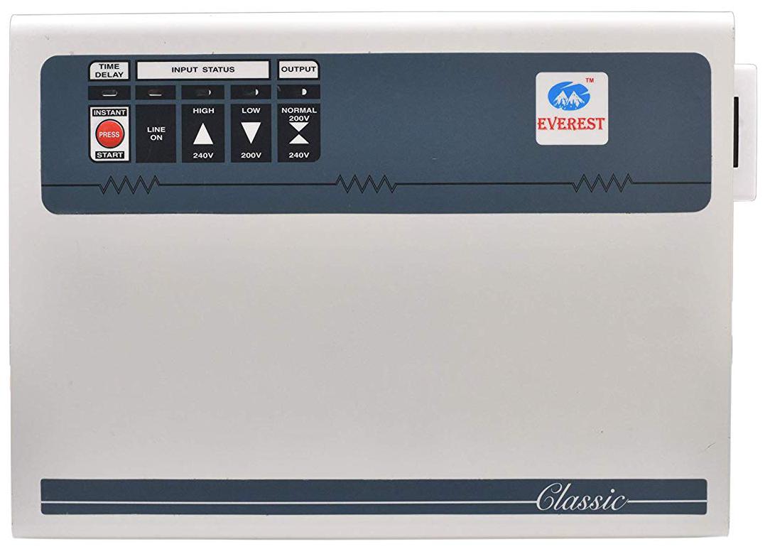 

Everest 4kva Double Booster Voltage Stabilizer Used For Upto 1 5 Ton Ac (100 Copper Winding)(140-270 V)
