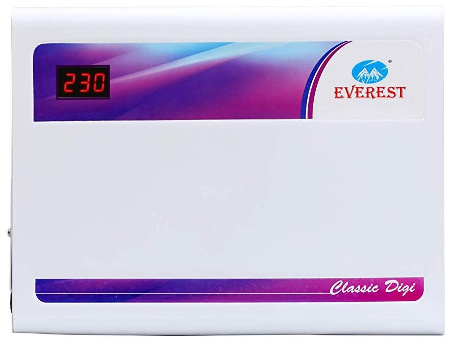 

Everest 5kva Digital Double Booster Voltage Stabilizer Used For Upto 2 Ton Ac (100 Copper Winding)(140-270 V)