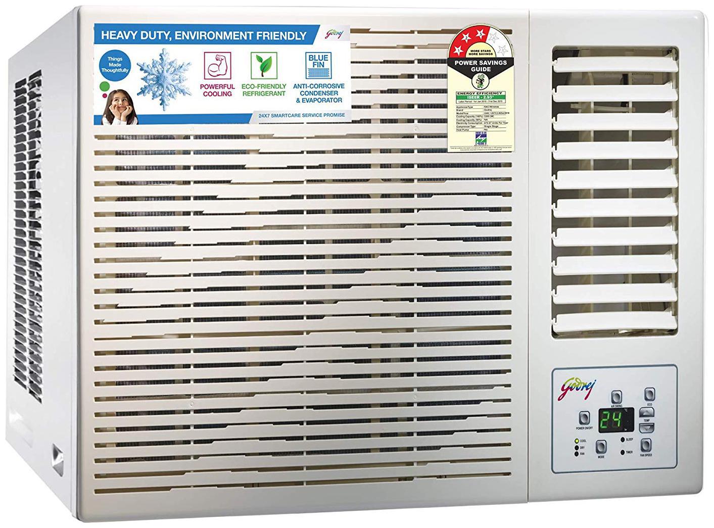 

Godrej 1 Ton 3 Star Window AC - White (GWC 12DTC3-WSA Copper Condenser)