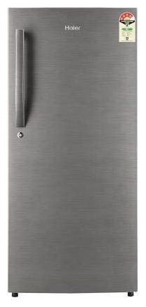 Haier 195 L 4 star Direct cool Refrigerator HRD 1954CBS E , Brushline silver