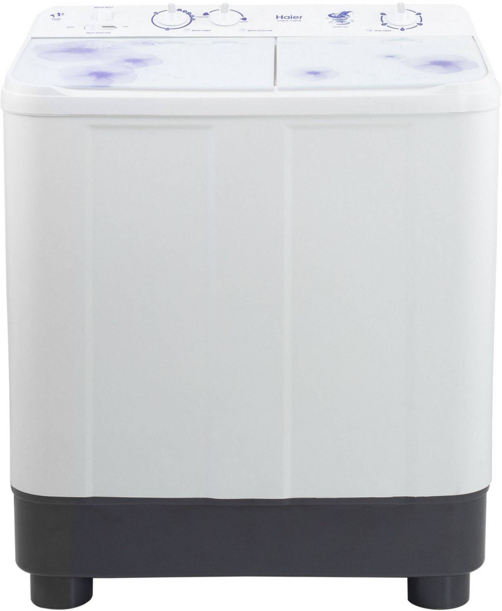 

Haier 7 6 kg Semi Automatic Top Load Washer with dryer - HTW76-1159 White