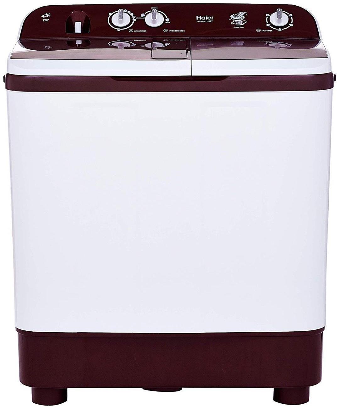 

Haier 9 kg Semi Automatic Top Load Washing machine - HTW90-1128BT Maroon White