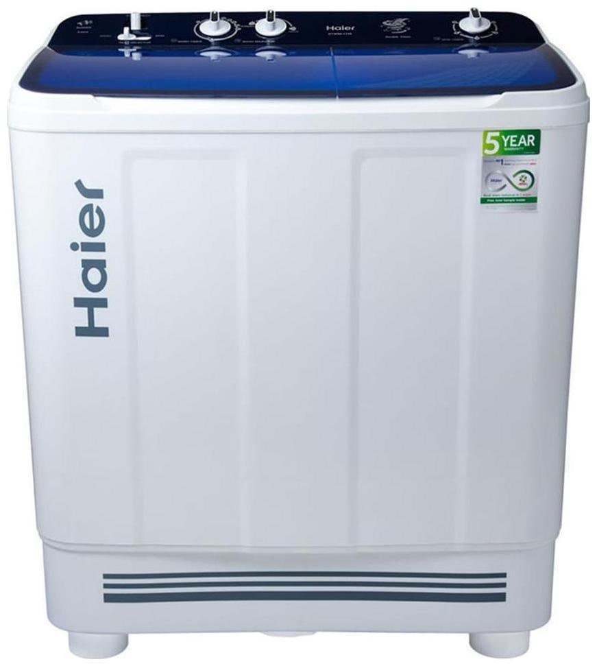 

Haier 9 kg Semi Automatic Top Load Washing machine - HTW90-1159 White Blue