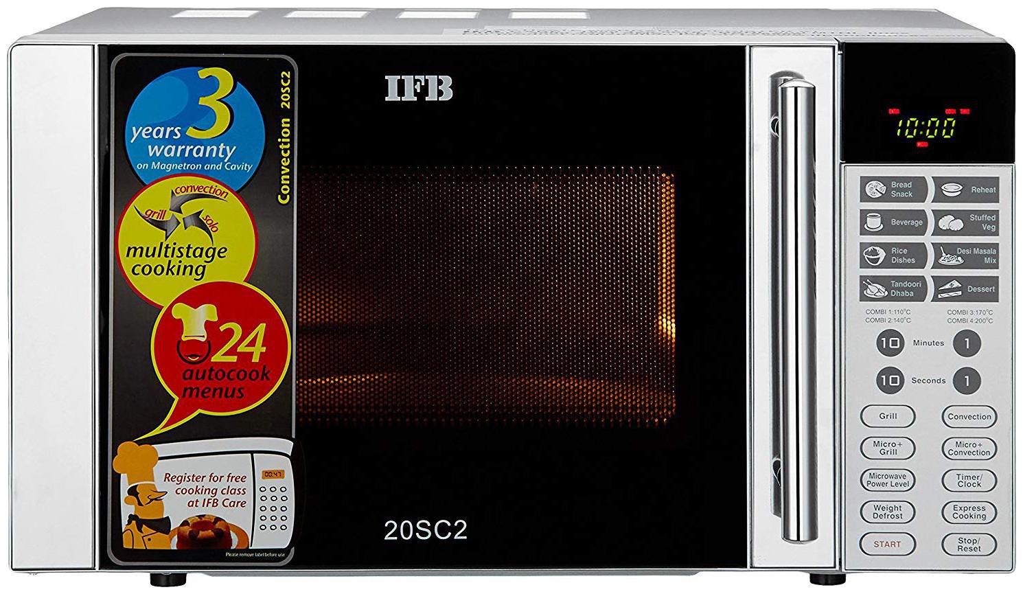 

IFB 20 L Convection Microwave Oven - 20SC2 Metallic silver