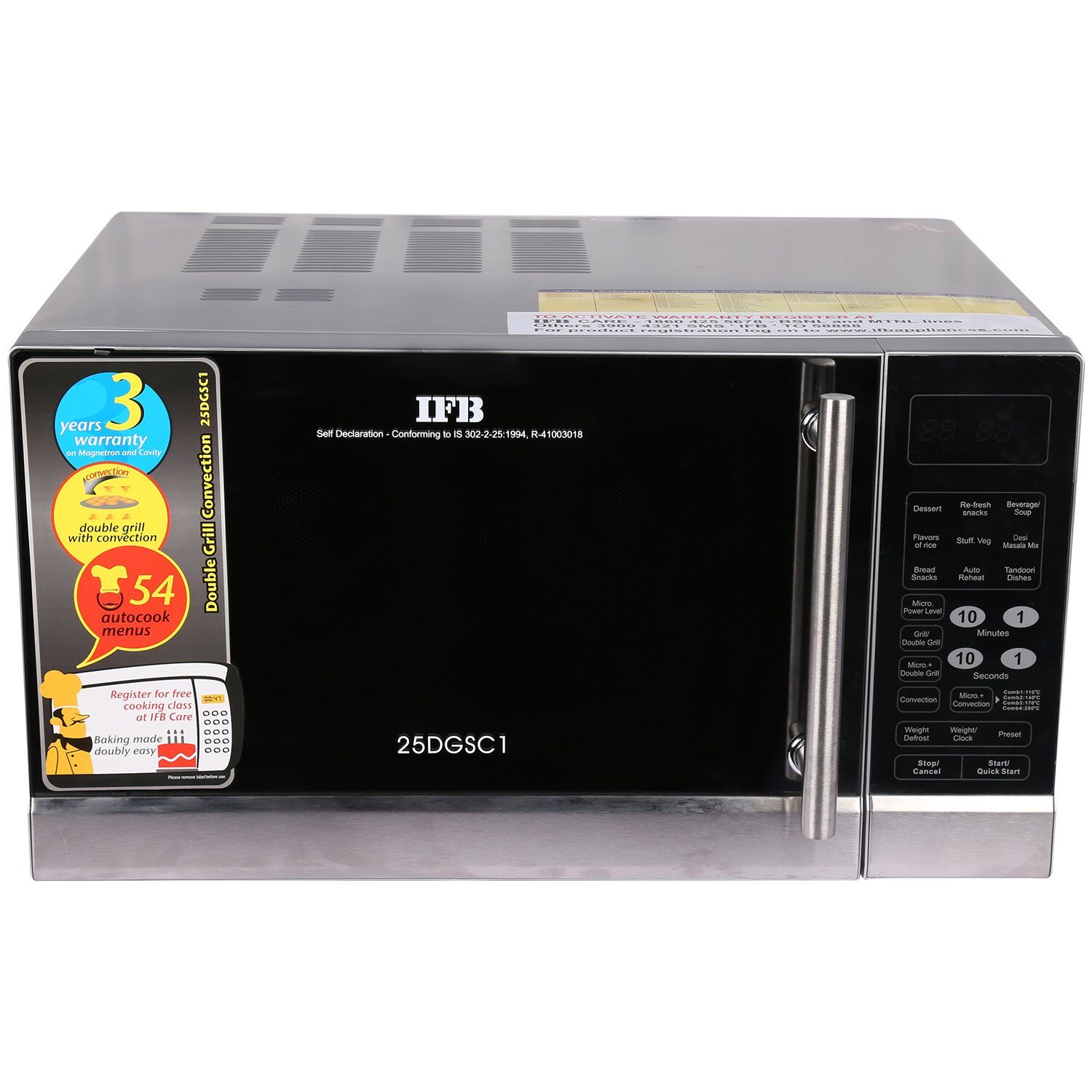 

IFB 25 ltr Convection Microwave Oven - 25DGSC1 Silver