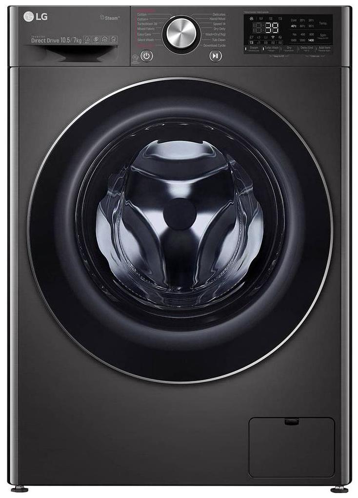 

LG 10 5 kg Fully Automatic Front Load Washer with dryer - FHD1057STB Black