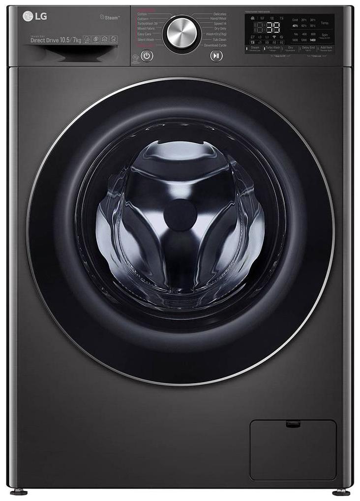 

LG 10 5 kg Fully Automatic Front Load Washer with dryer - FHD1057STB Black