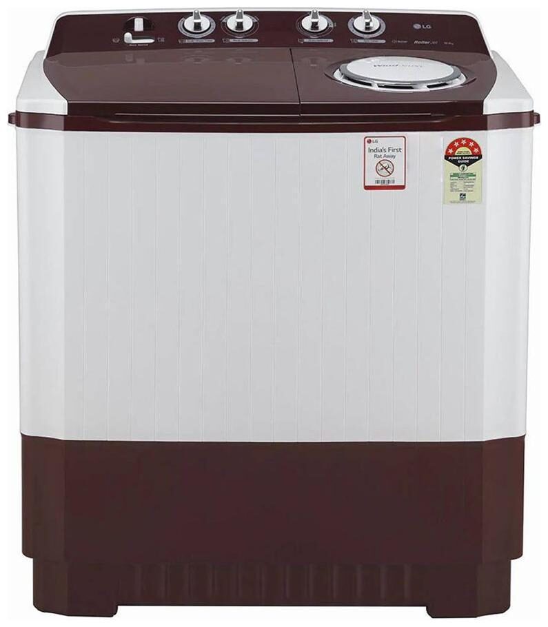 

LG 10 kg Semi Automatic Top Load Washer with dryer - P1040SRAZ White Maroon