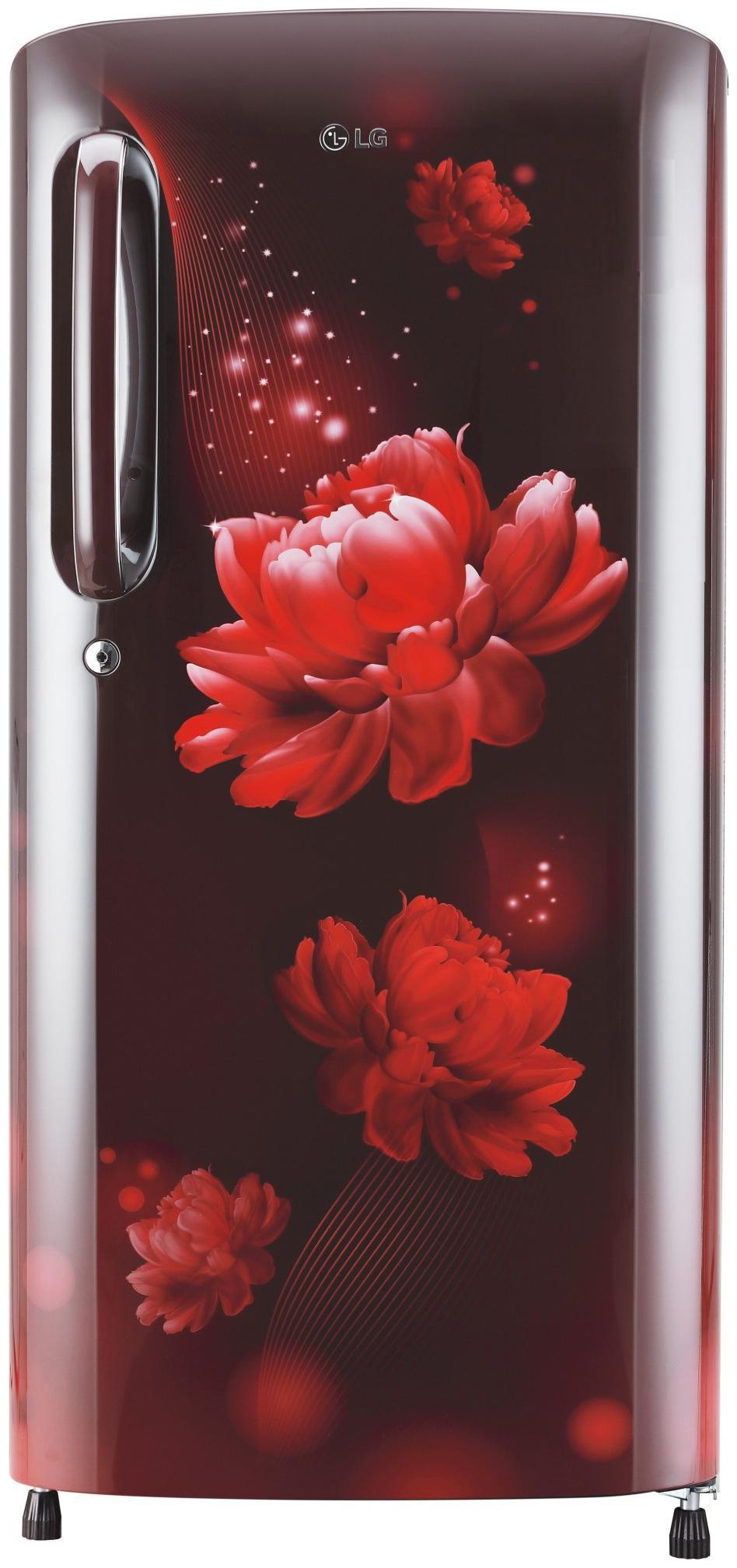 

LG 190 L 4 star Direct cool Refrigerator - GL-B201ASCY Scarlet charm