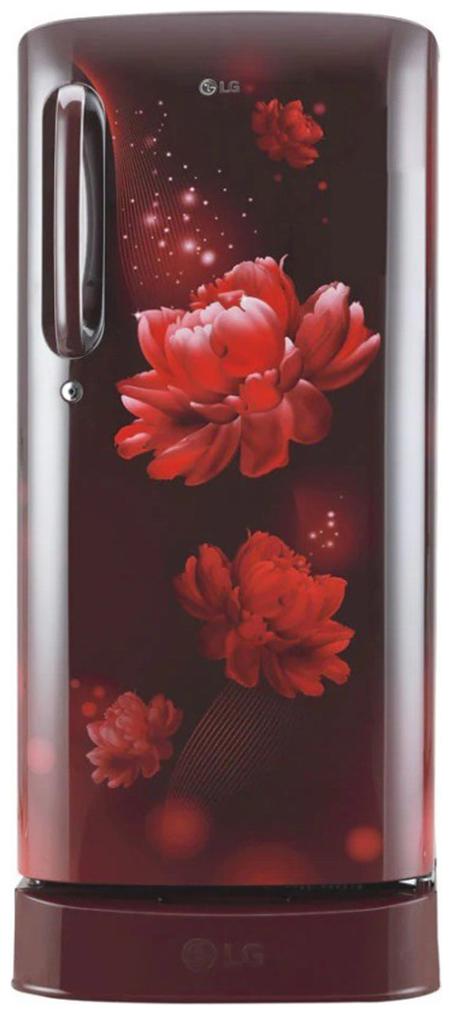 

LG 190 L 4 star Direct cool Refrigerator - GL-D201ASCY Scarlet charm