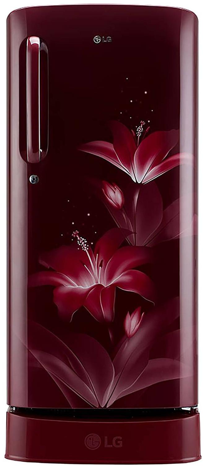 

LG 190 L 4 star Direct cool Refrigerator - GL-D201ARGY Red