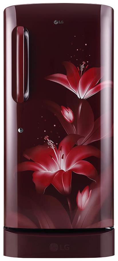

LG 215 L 4 star Direct cool Refrigerator - GL-D221ARGY Ruby glow