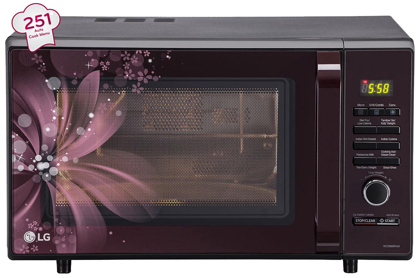 Lg 28 L Convection Microwave Oven Mc2886brum Black Maroon Lg 28 L Convection Microwave Oven Mc2886brum Black Maroon