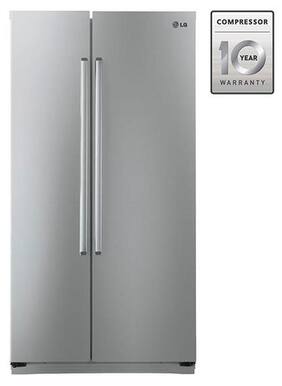 LG 581 L Side By Side Refrigerator (GC-B207GLQS Platinum Silver)