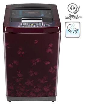 LG 6.5 Kg Fully Automatic Top Load Washing Machine (T7567TEDLX New Red Florid/Wine Black)
