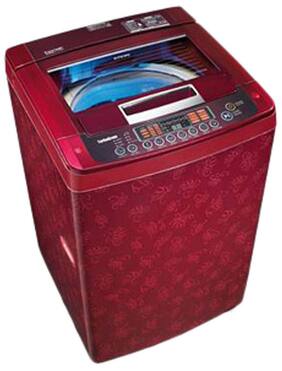 LG 6.5 Kg Fully Automatic Top Load Washing Machine (T7567TEEL3 Dark Red Pattern)
