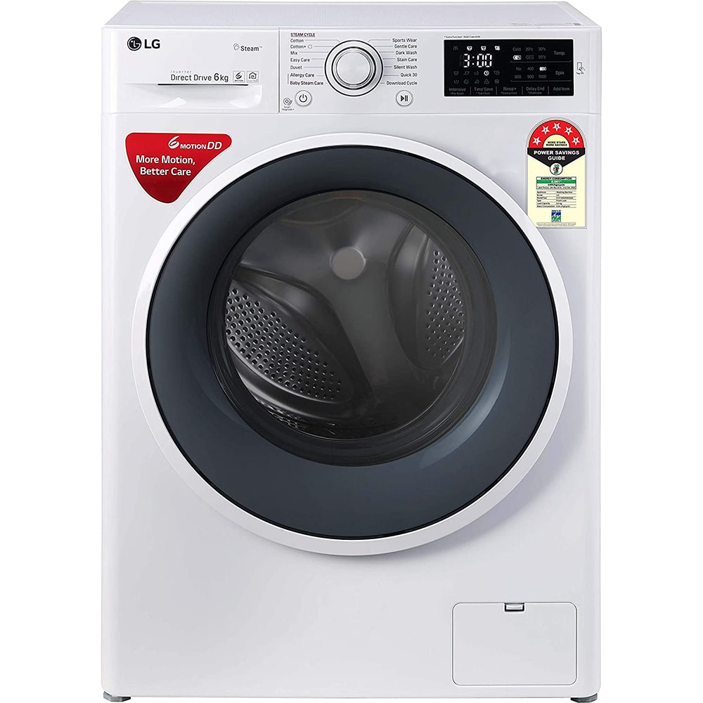 

LG 6 kg Fully Automatic Top Load Washer with dryer - FHT1006ZNW White