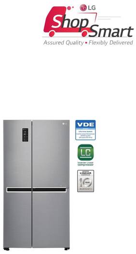 LG 687 L Side Refrigerator By Side Refrigerator (SHINEY STEEL)