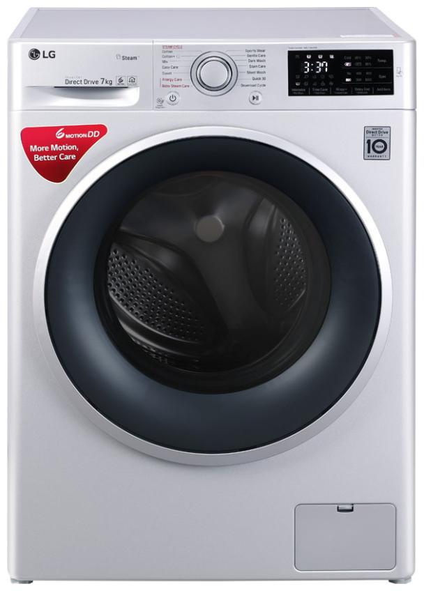 

LG 7 Kg Fully automatic front load Washing machine - FHT1007SNL Silver
