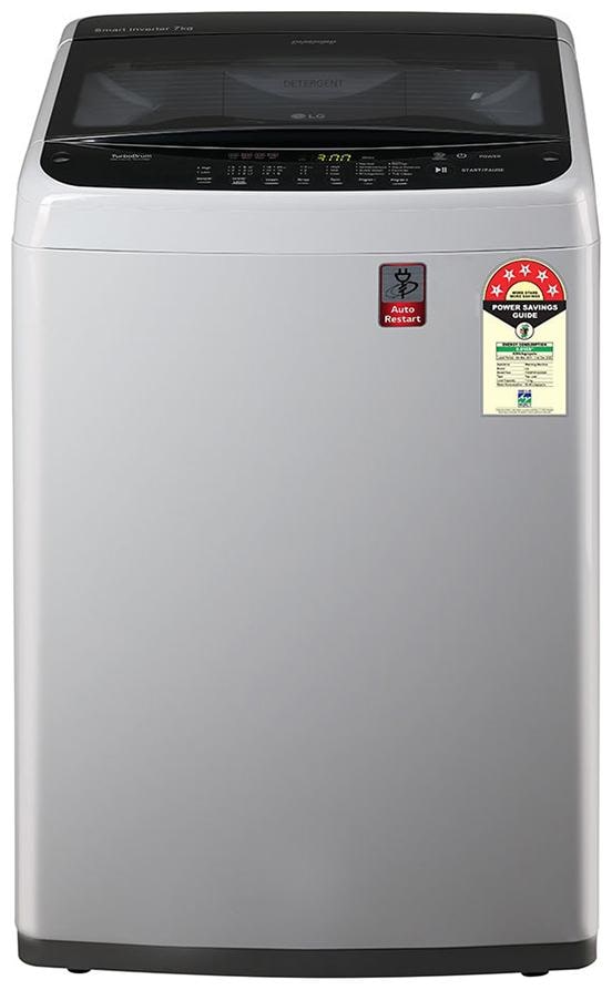 

LG 7 kg Fully Automatic Top Load Washing machine - T70SPSF2Z Silver