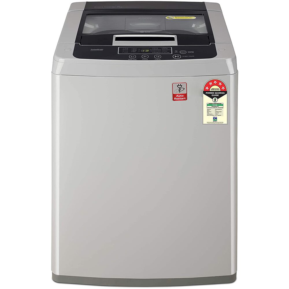 

LG 7 kg Fully Automatic Top Load Washer with dryer - T70SKSF1Z Middle free silver