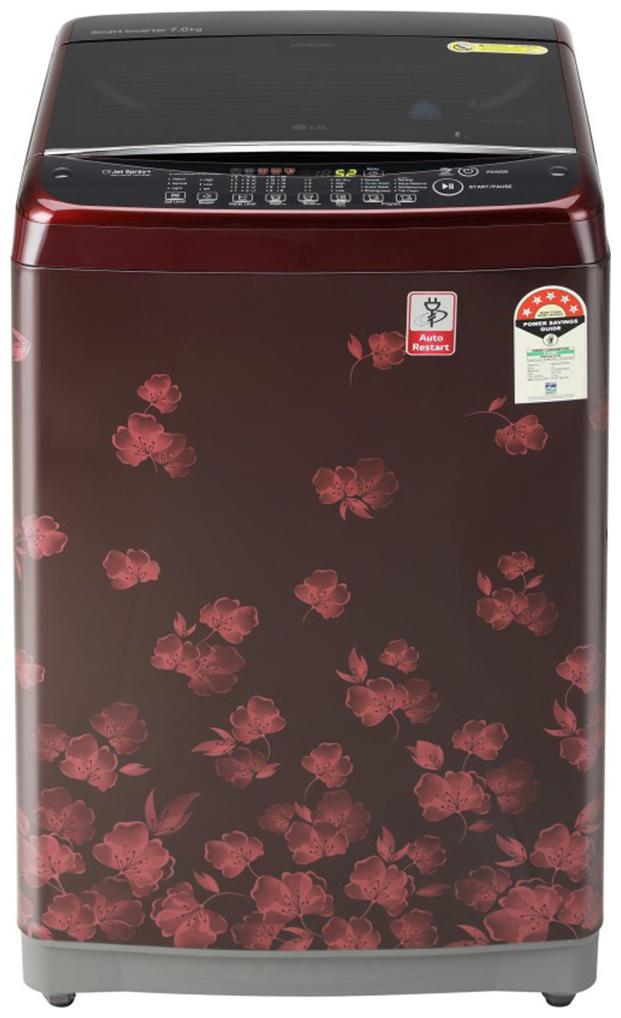 

LG 7 kg Fully automatic top load Washer only - T70SJDR1Z Red
