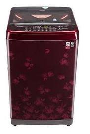 LG 7 Kg Fully Automatic Top Load Washing Machine (T8077NEDLX New Florid Red Pattern + Burgundy)