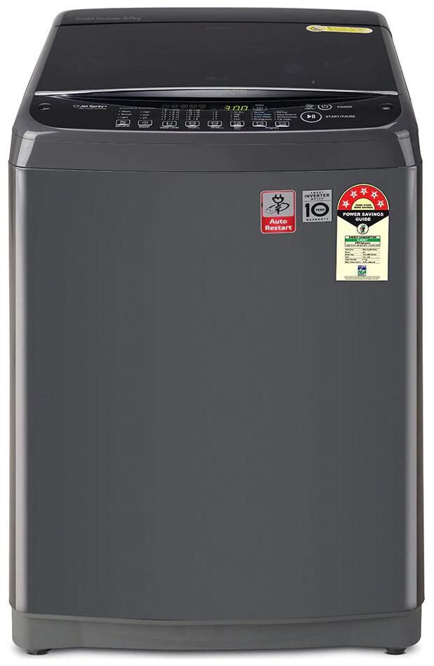 

LG 8 kg Fully Automatic Top Load Washer with dryer - T80SJMB1Z Black