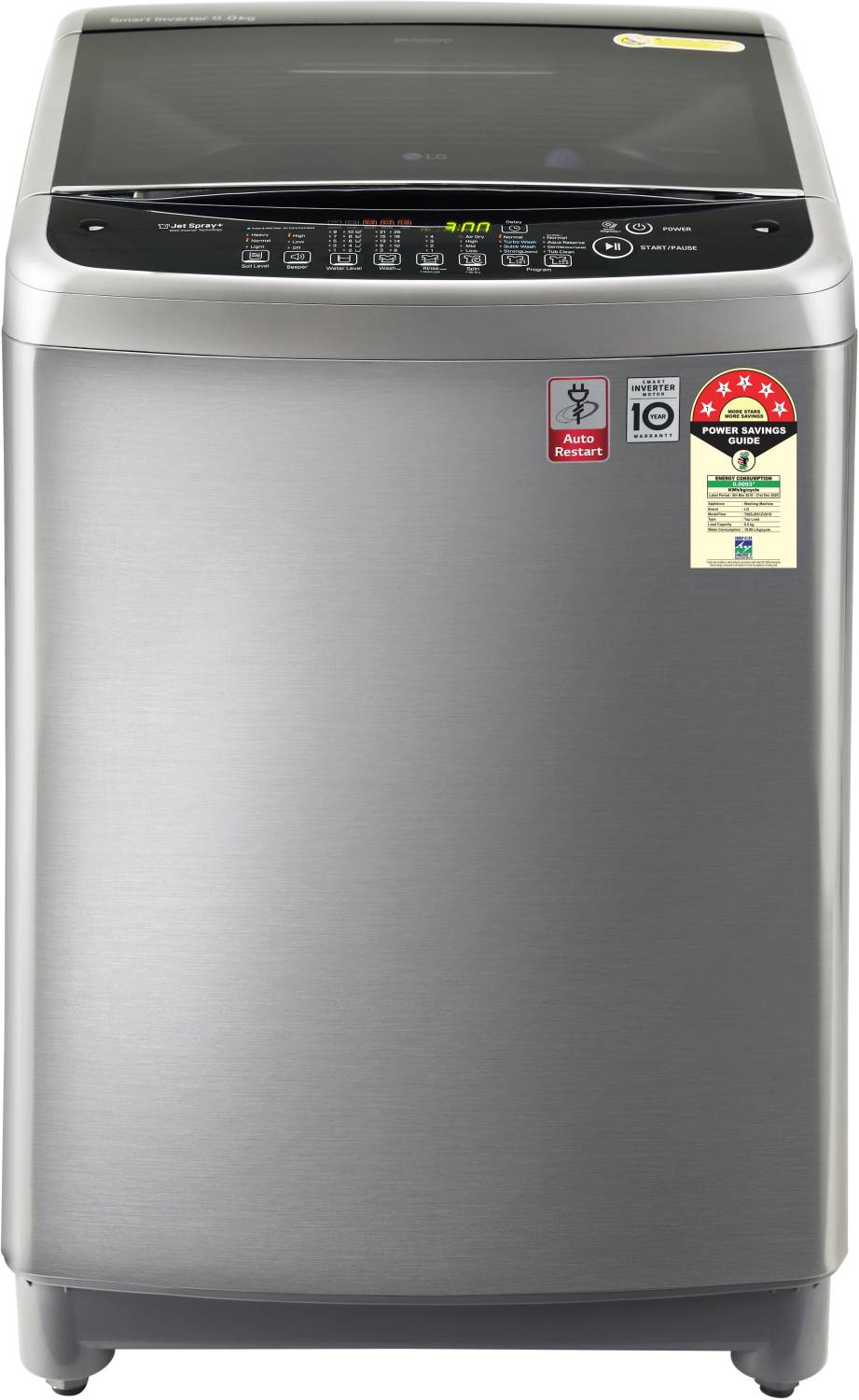 

LG 8 kg Fully Automatic Top Load Washing machine - T80SJSS1Z Grey