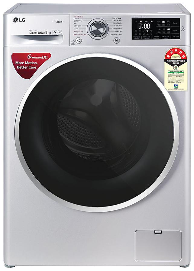 

LG 8 kg Fully automatic front load Washing machine - FHT1208ZNL Silver