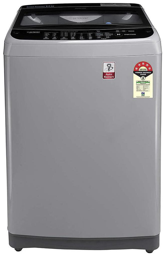 

LG 9 kg Fully Automatic Top Load Washer with dryer - T90SJSF1Z Middle free silver