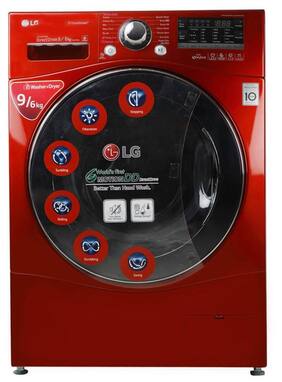 LG 9 Kg Fully Automatic Front Load Washing Machine (F14A8RDS29 Apple Red)