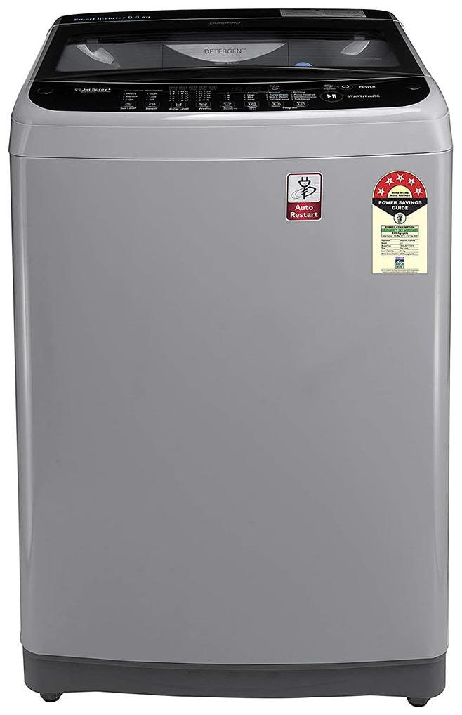

LG 9 kg Fully Automatic Top Load Washer with dryer - T90SJSF1Z Middle free silver