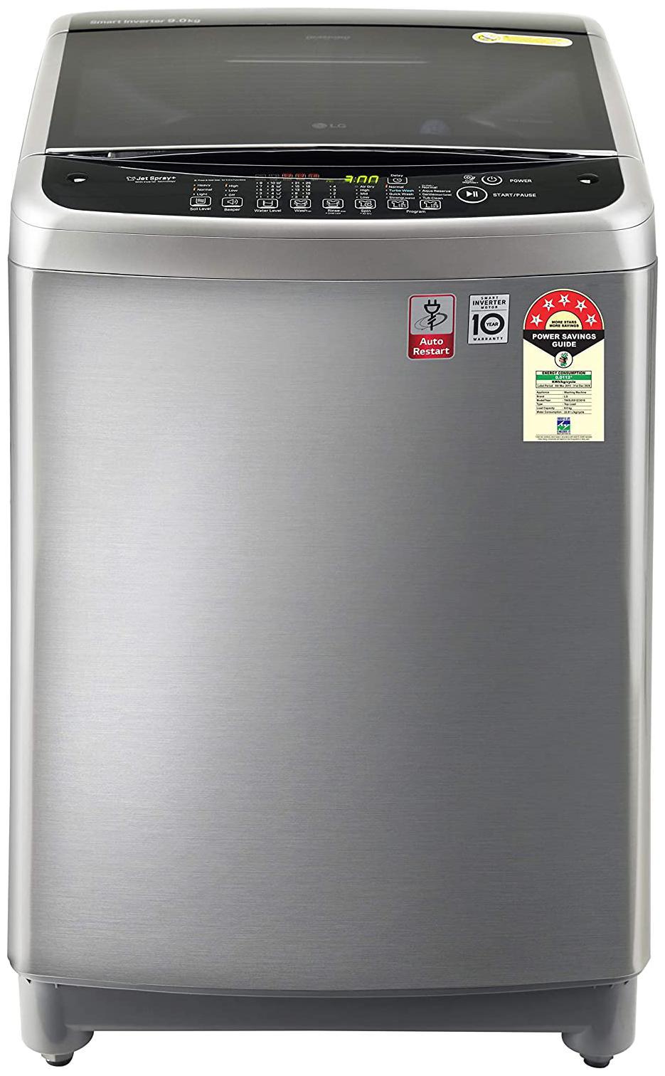 

LG 9 kg Fully Automatic Top Load Washing machine - T90SJSS1Z Grey