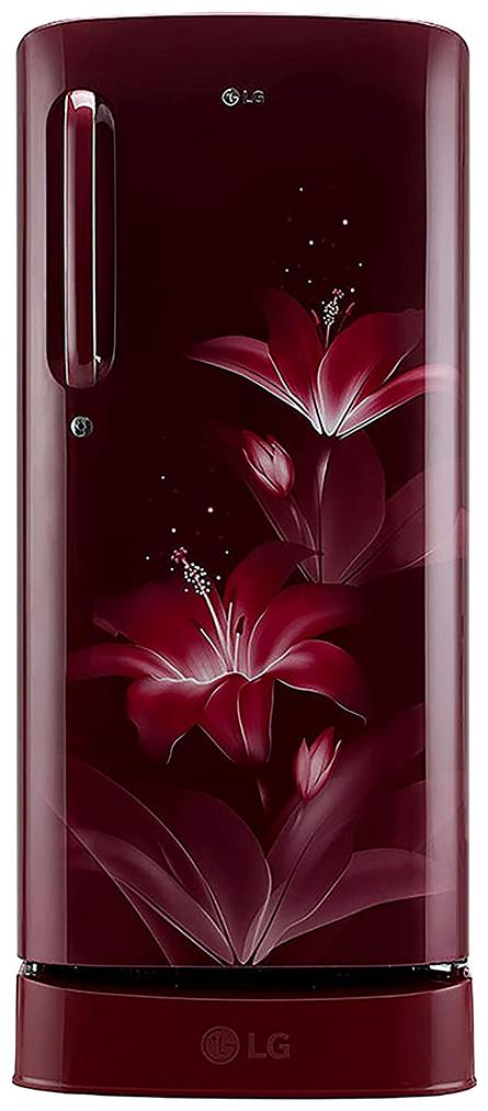 

LG 190 L 4 star Direct cool Refrigerator - GL-D201ARGY Red