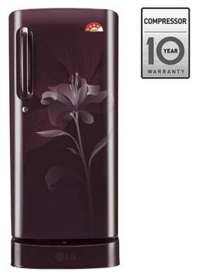 LG Direct Cool 215 L Single Door Refrigerator (GL-D221ASLL Scarlet Lily)