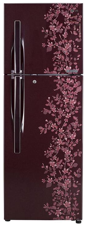 LG Frost Free 310 L Double Door Refrigerator (GL-M322RSPL Scarlet Florid)