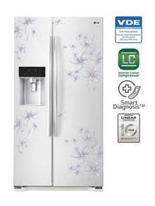 LG Frost Free 567 L Side By Side Refrigerator (GC-L207GPQV Bouquet White)