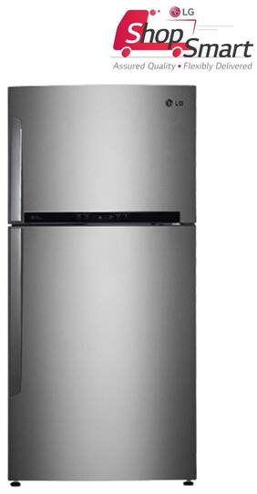 LG Frost Free 606 L Double Door Refrigerator (GR-M772HLHM Shiny Steel)