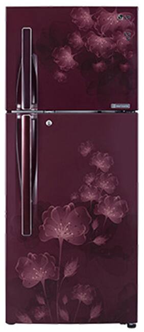 LG Frost Free 284 L Double Door Refrigerator (GL-I302RSFL Scarlet Florid)