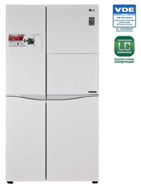 LG Frost Free 675 L Side By Side Refrigerator (GC-C237JGGV White)