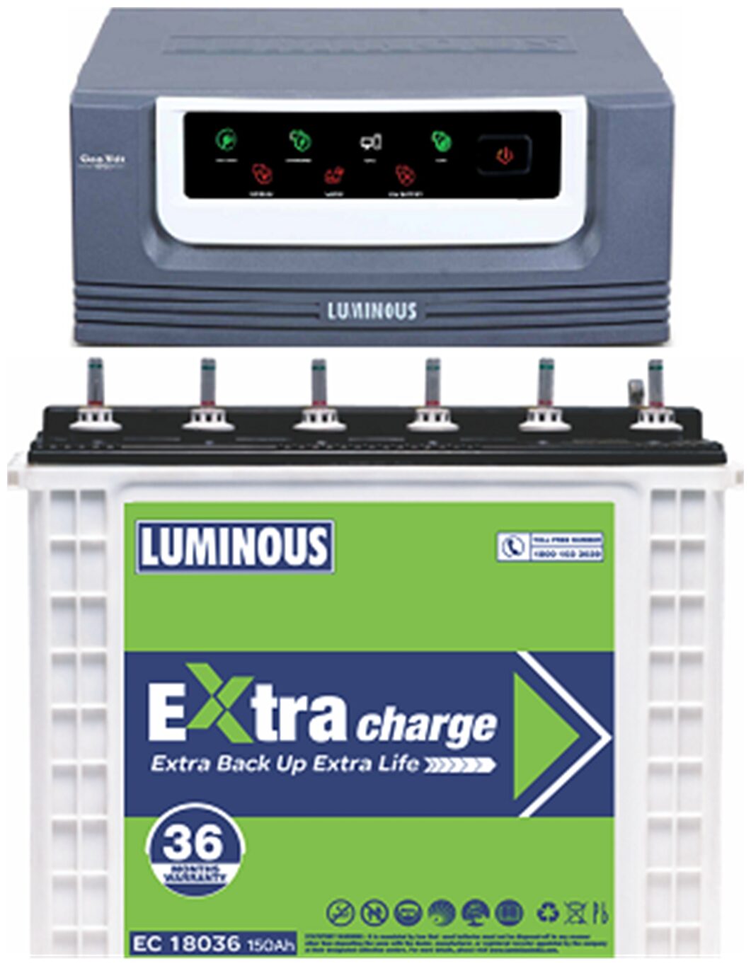 

Luminous 1050 Ec 18036 Pure Sinewave Inverter ( Silver Green )