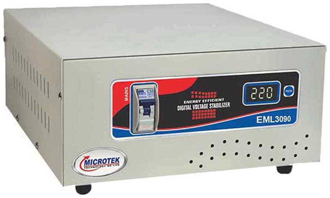 

Microtek EML 3090 Voltage Stabilizer For Mainline (90V-300V) (White)