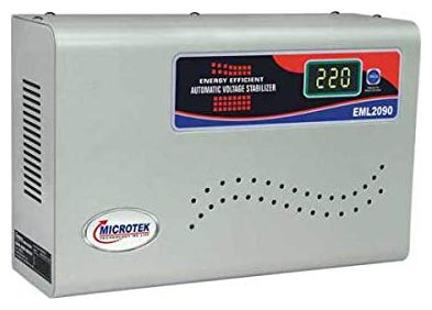 

Microtek EML2090 100-290V Digital Voltage Stabilizer (Metallic Grey)
