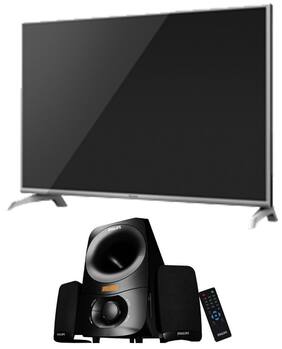 Panasonic 81.28 cm (32) HD/HD Ready Standard LED TV TH-32D450D With Free Philips Thunder IN-MMS6000F Multimedia Speaker