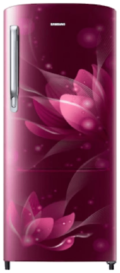 

Samsung 192 L 3 star Direct cool Refrigerator - RR20T172YR8 HL Blooming saffron red